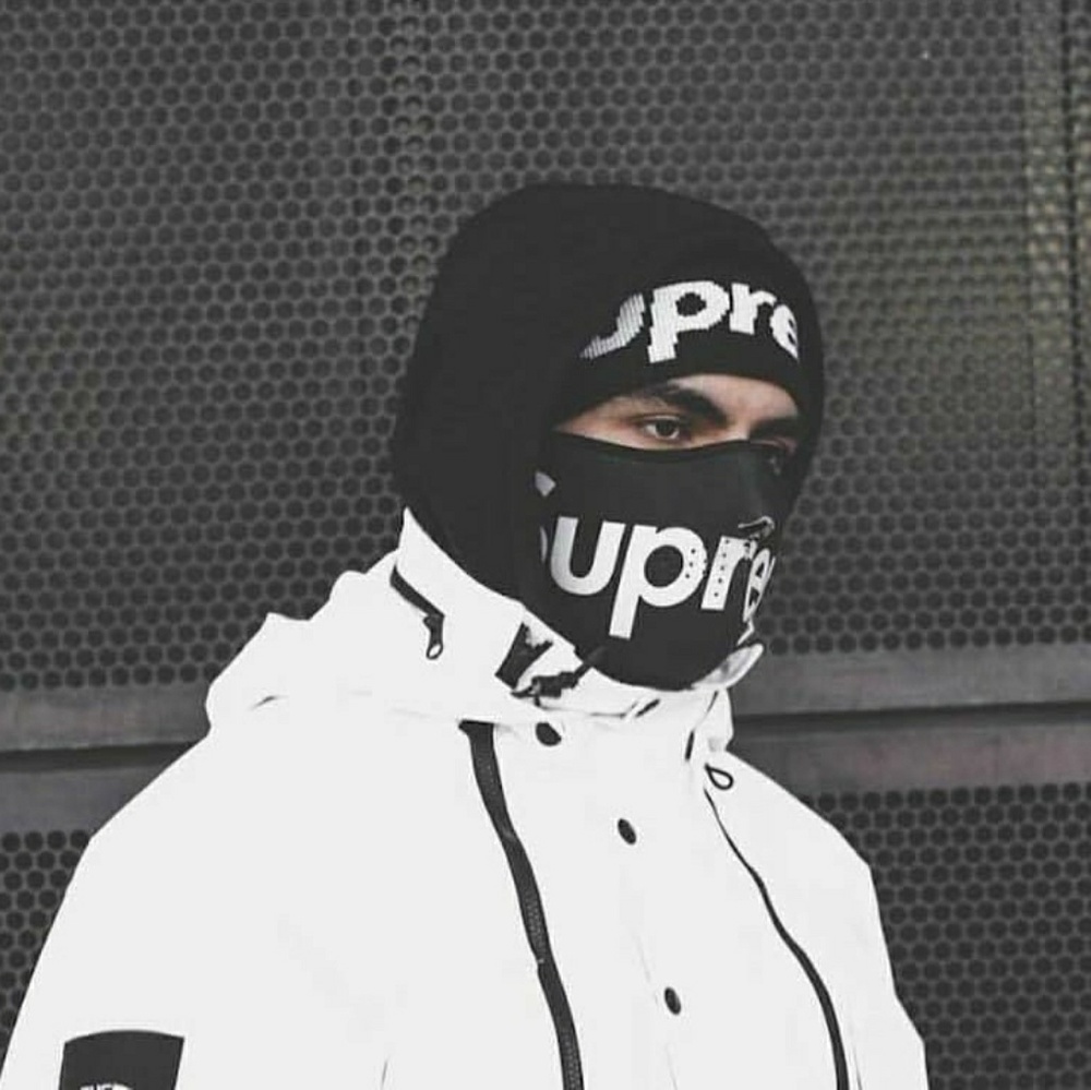 Black Supreme Face Mask